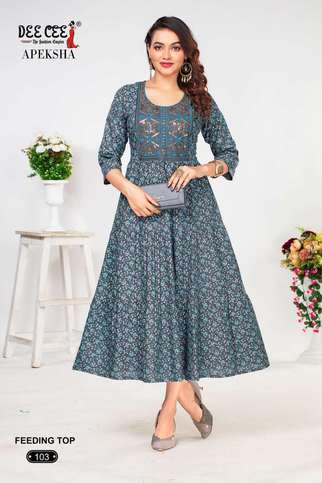 Apeksha By Dee Cee Rayon Floral Printed Anarkali Kurtis Wholesale Shop In Surat
